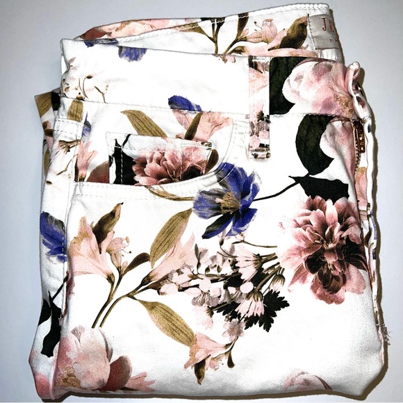 JEN7 by Seven For All Mankind Floral Cropped Skinny Jeans Sz 6 - Picture 12 of 12